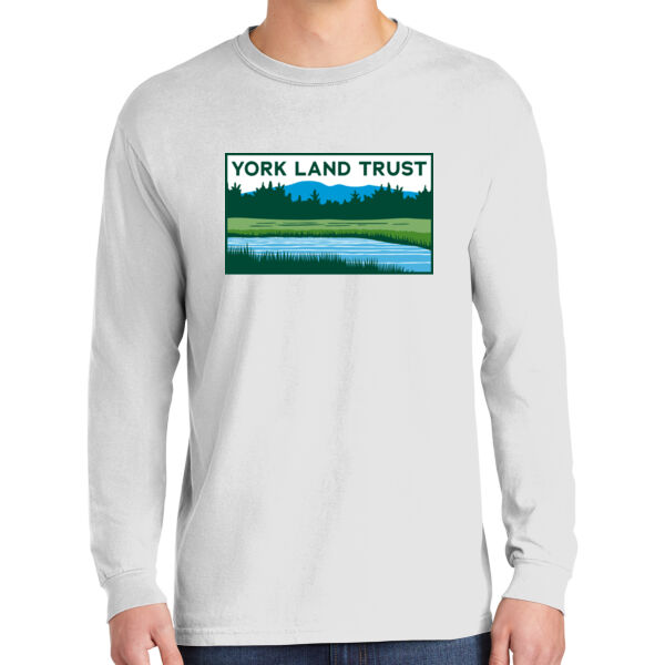 White Heavyweight Ring Spun Long Sleeve Tee Thumbnail